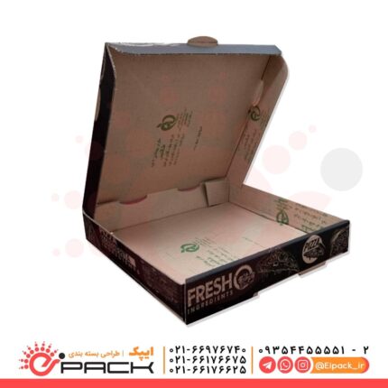 جعبه پیتزا آماده مشکی کد PB03