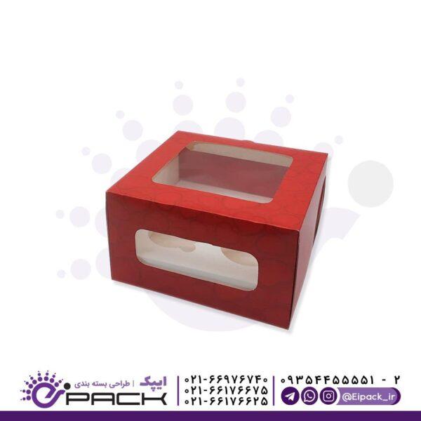 جعبه کاپ کیک چهارتایی کد CC04