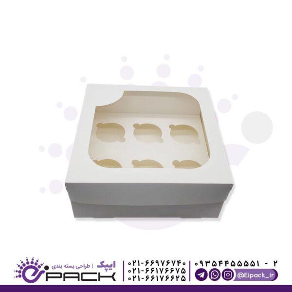 جعبه کاپ کیک 6 تایی کد CC05